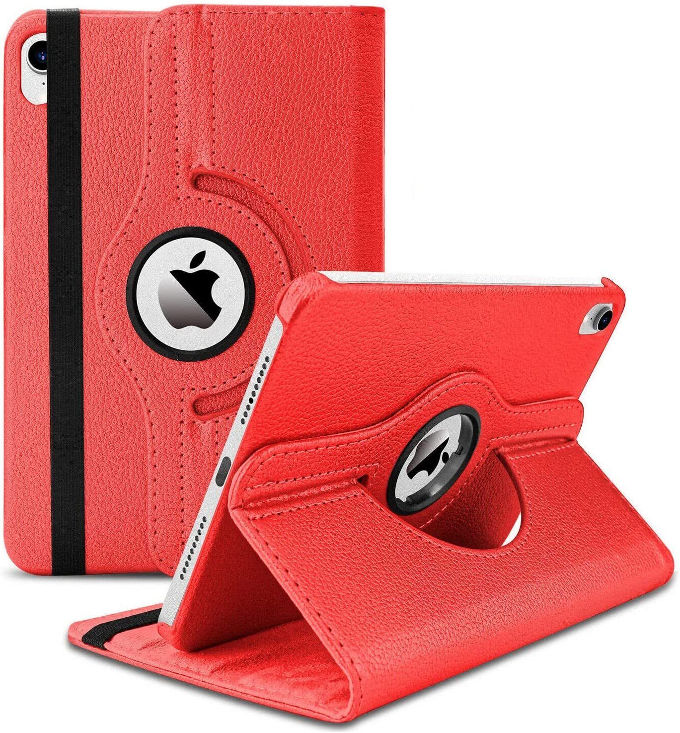 For Apple iPad 10th Gen 10.2 2022 360 Degree Red Flip PU Leather Smart Case Cover