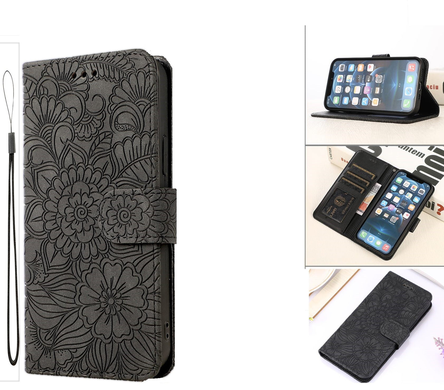 Samsung Galaxy S24 Case Wallet Cover Gray