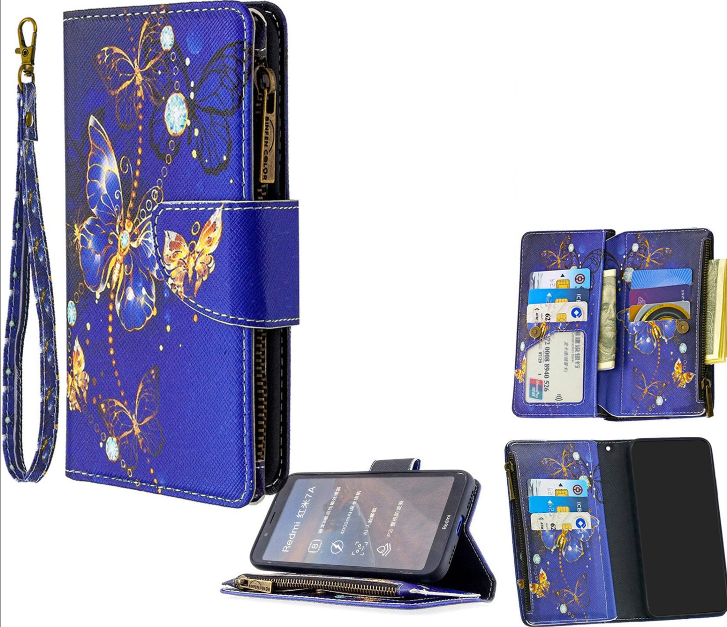 Samsung Galaxy S23 Ultra Case Wallet Cover Blue