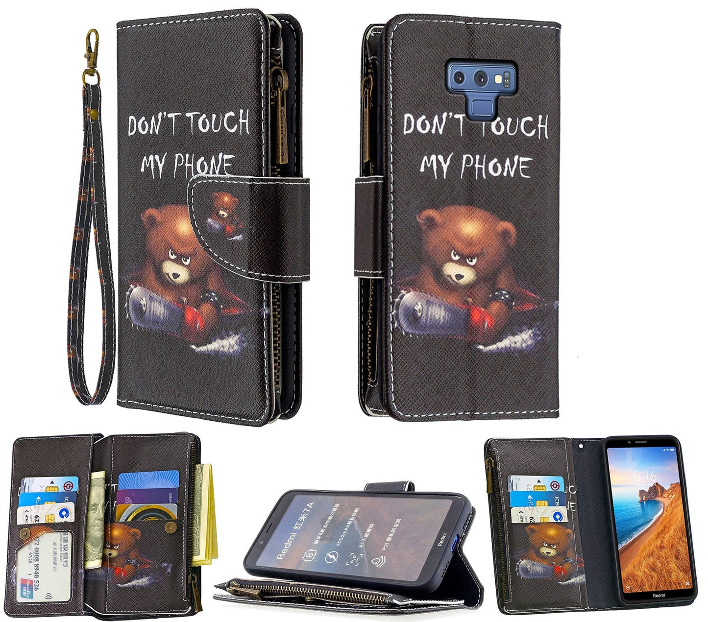 Samsung Galaxy Note 9 Case Wallet Cover Black