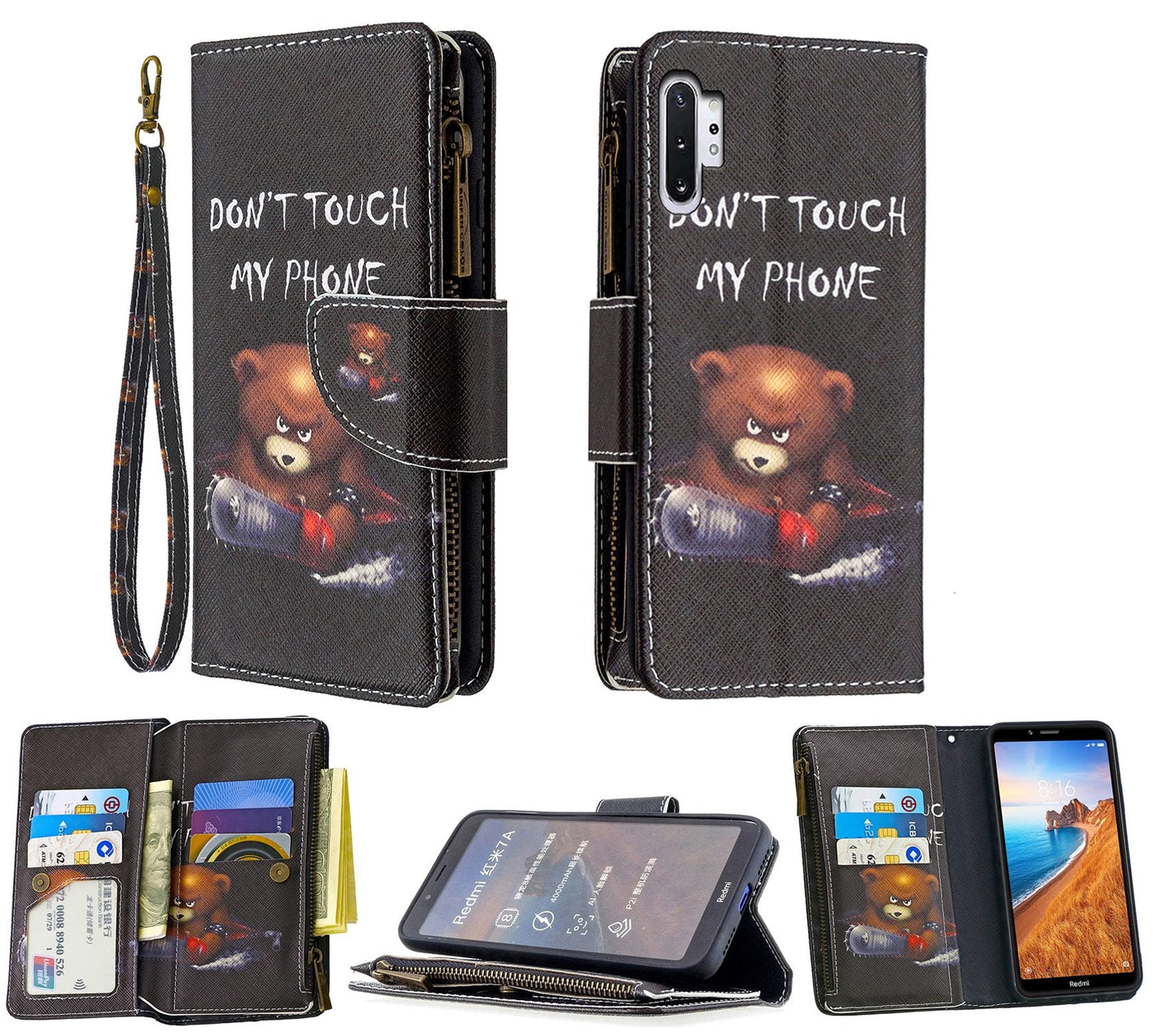 Samsung Galaxy Note 10 Plus Case Wallet Cover Black
