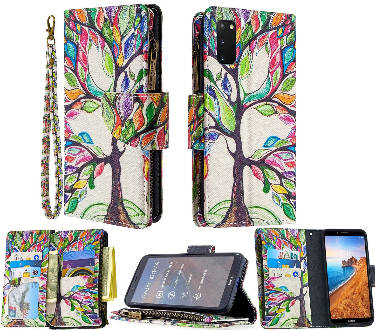 Samsung Galaxy Note 20 Case Wallet Cover Green