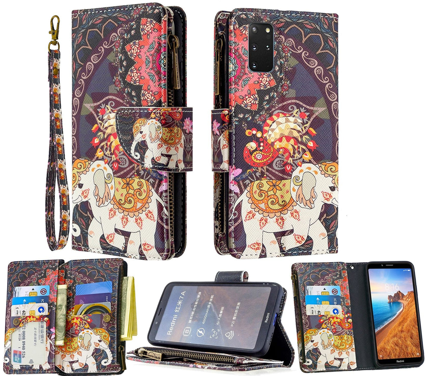 Samsung Galaxy S20 Plus Case Wallet Cover Elephant