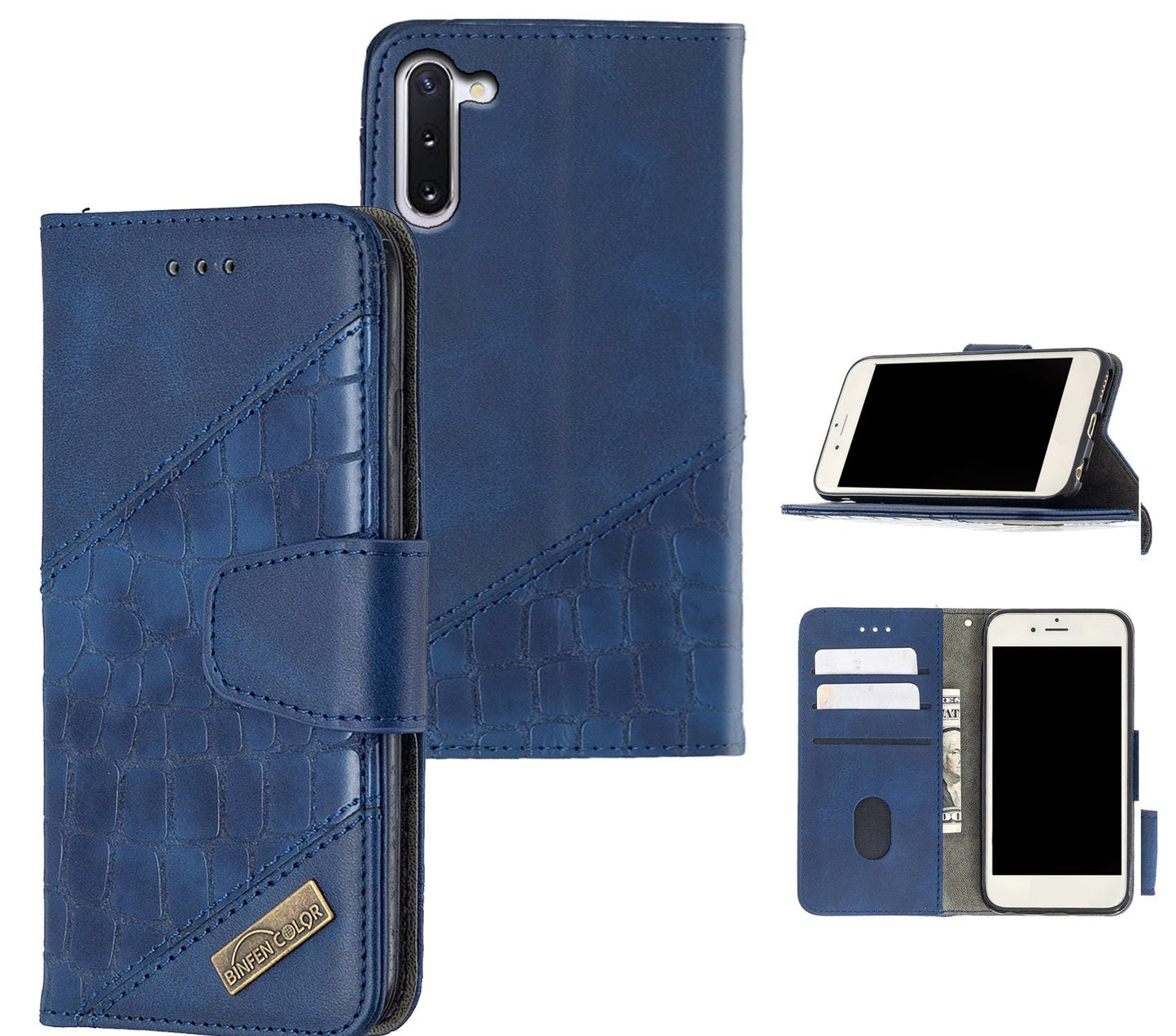 Samsung Galaxy Note 10 Case Wallet Cover Blue