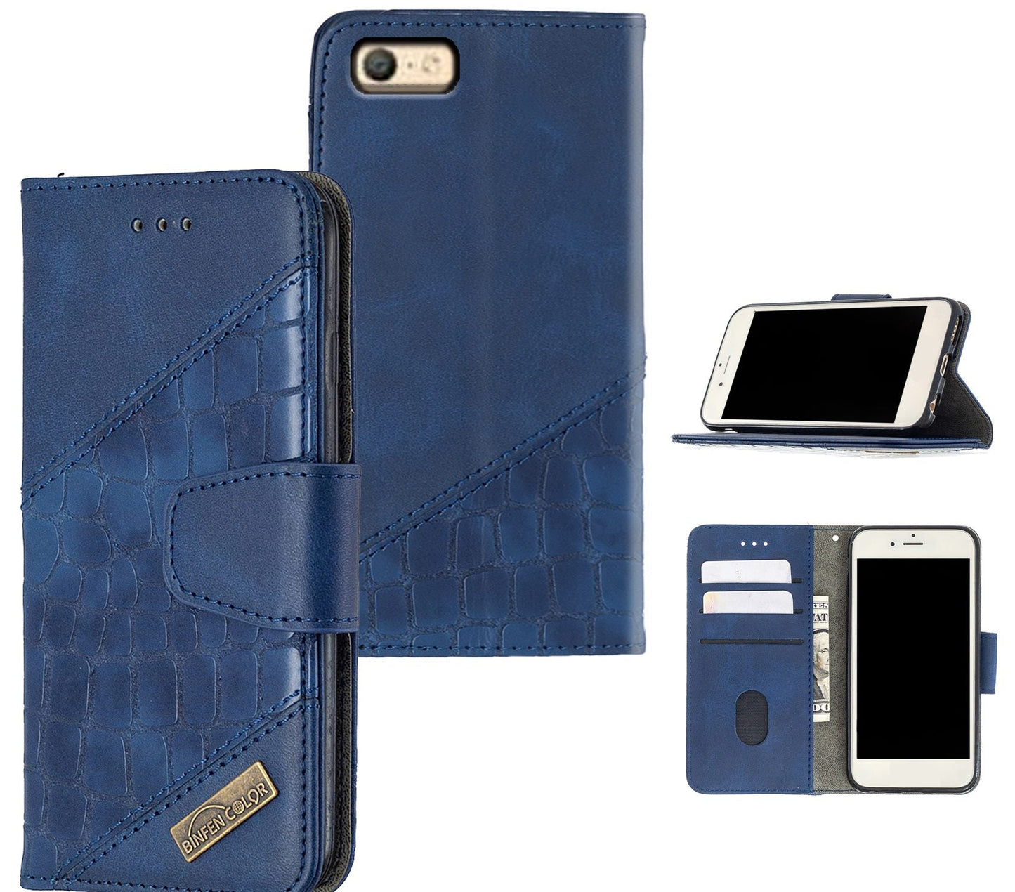 Oppo A57 Case Wallet Cover Blue