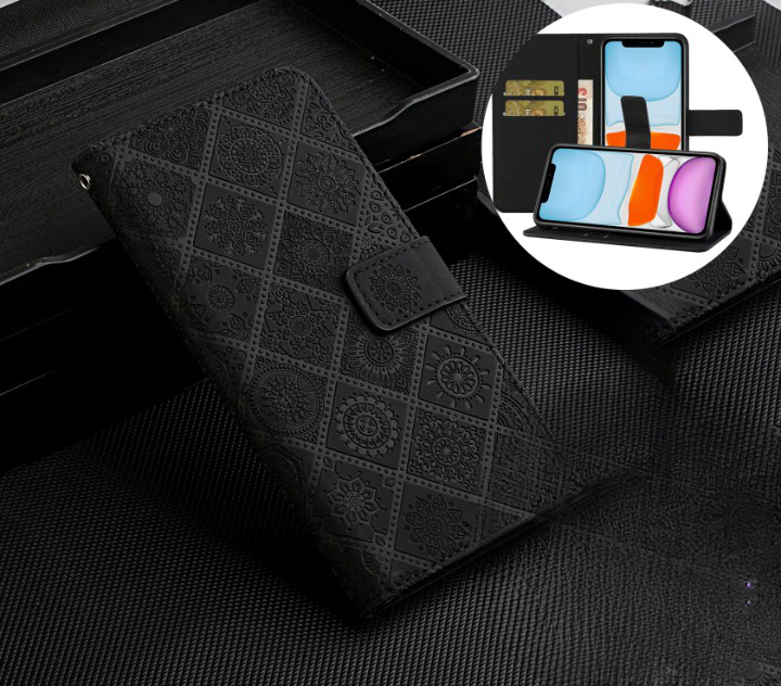 Oppo A94 Case Wallet Cover Black