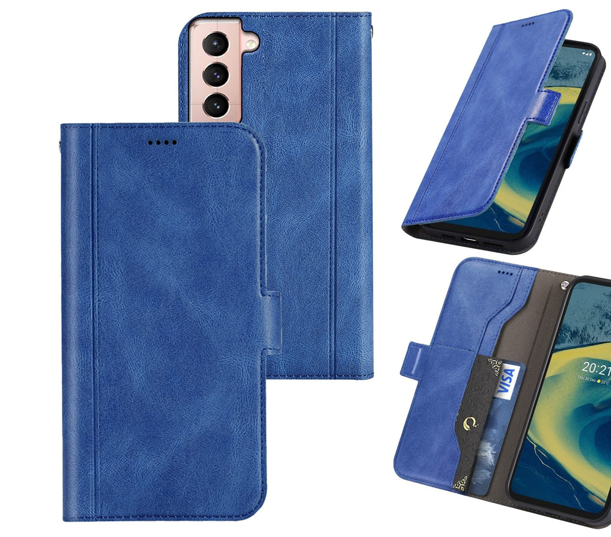 Samsung Galaxy S23 Plus Case Wallet Cover Blue