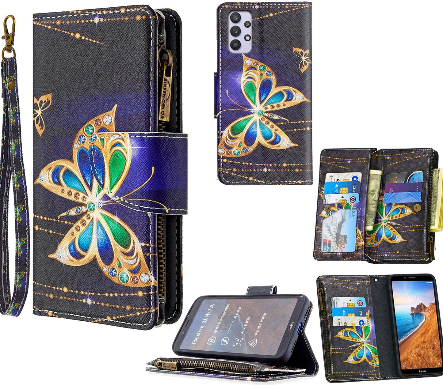 Samsung Galaxy A32 Case 4G Wallet Cover Black