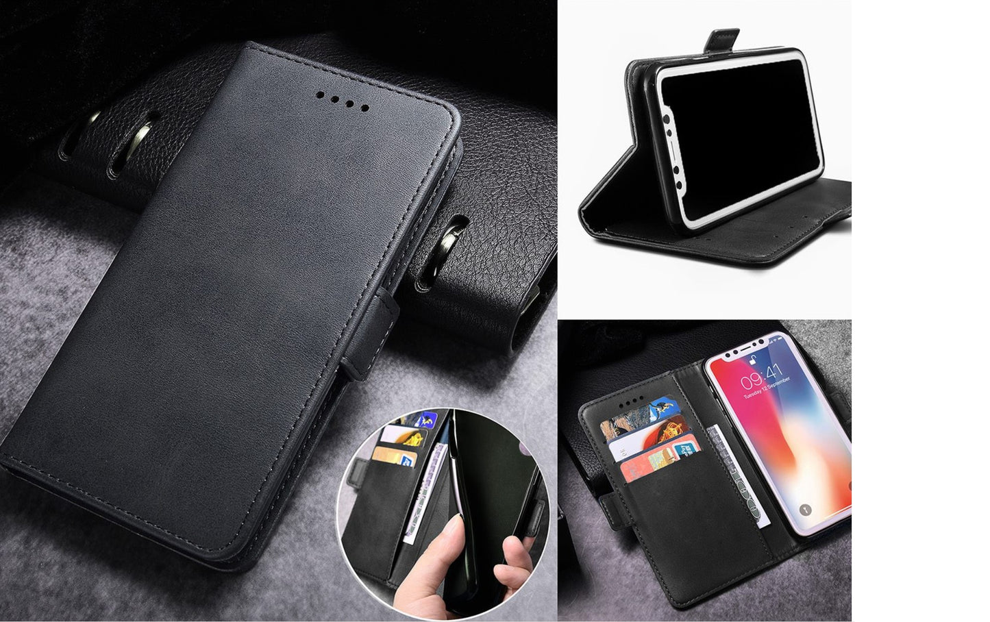 Samsung Galaxy S24 Case Wallet Cover Black