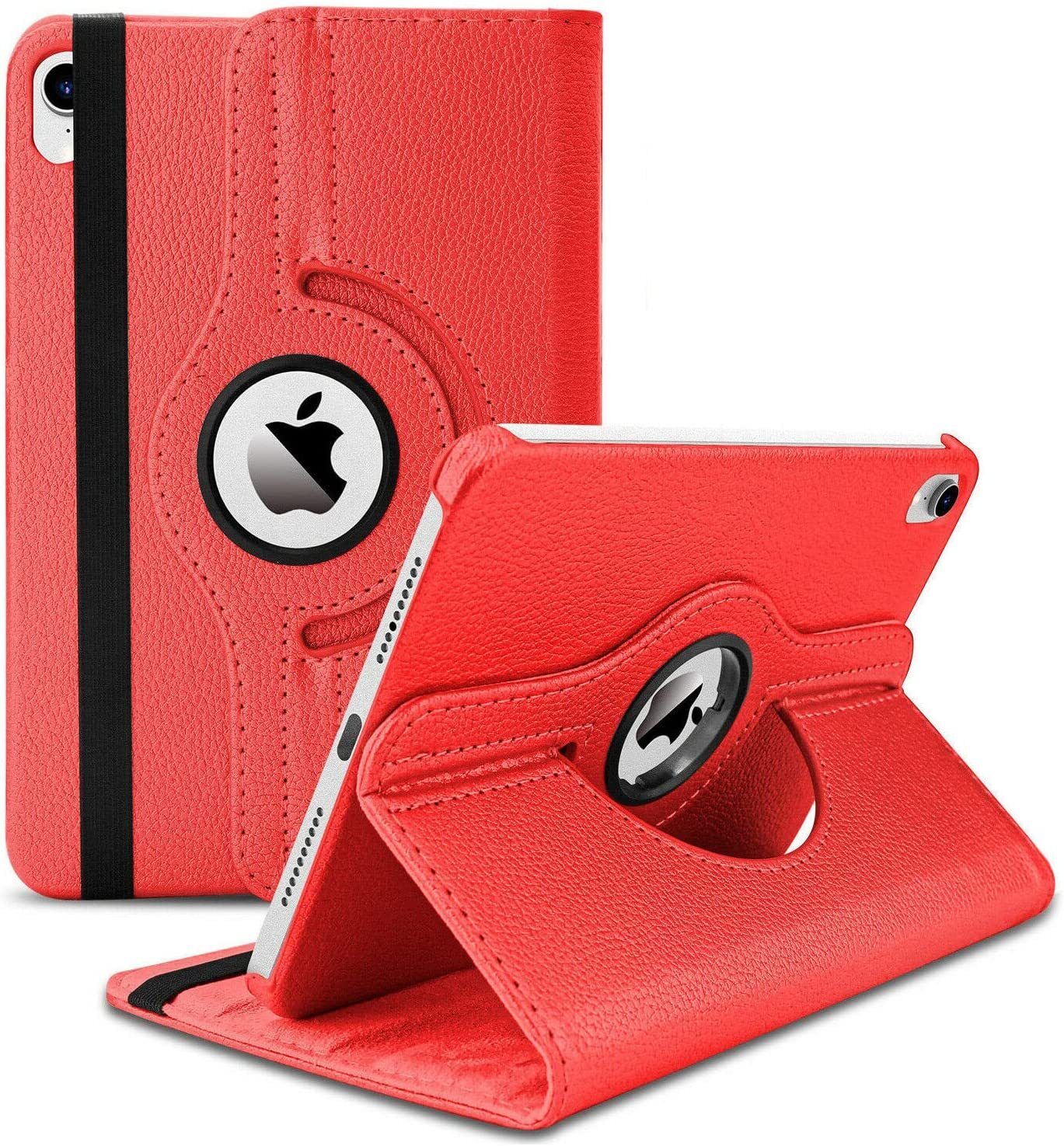 For Apple iPad 9th Gen 10.2 2021 360 Degree Red Flip PU Leather Smart Case Cover