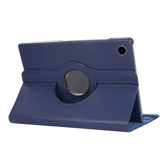 For For Samsung Tab A8 10.5 2021 x200 x205 360 Degree Blue Flip PU Leather Smart Case Cover