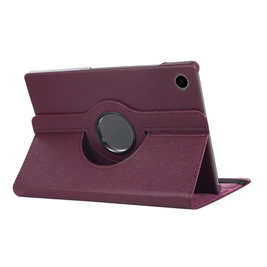 For For Samsung Tab A8 10.5 2021 x200 x205 360 Degree Purple Flip PU Leather Smart Case Cover