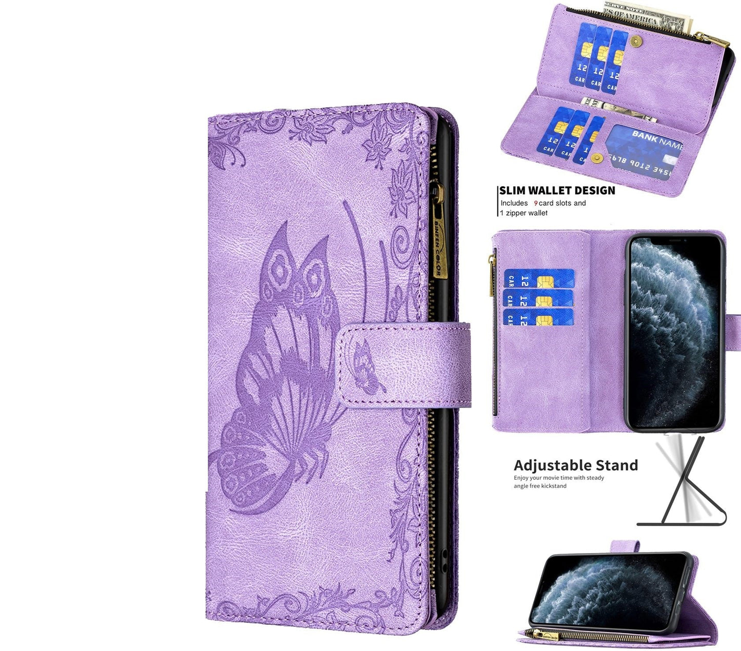 Samsung Galaxy S24 Case Wallet Cover Purple