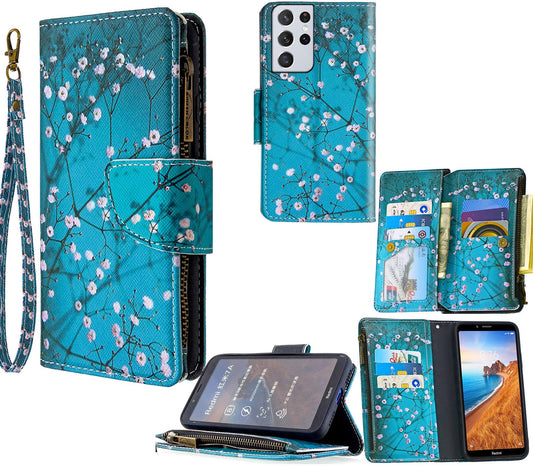 Samsung Galaxy S23 Ultra Case Wallet Cover Blossom Green