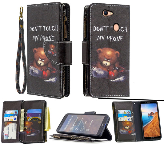 Oppo A73 Case Wallet Cover Black