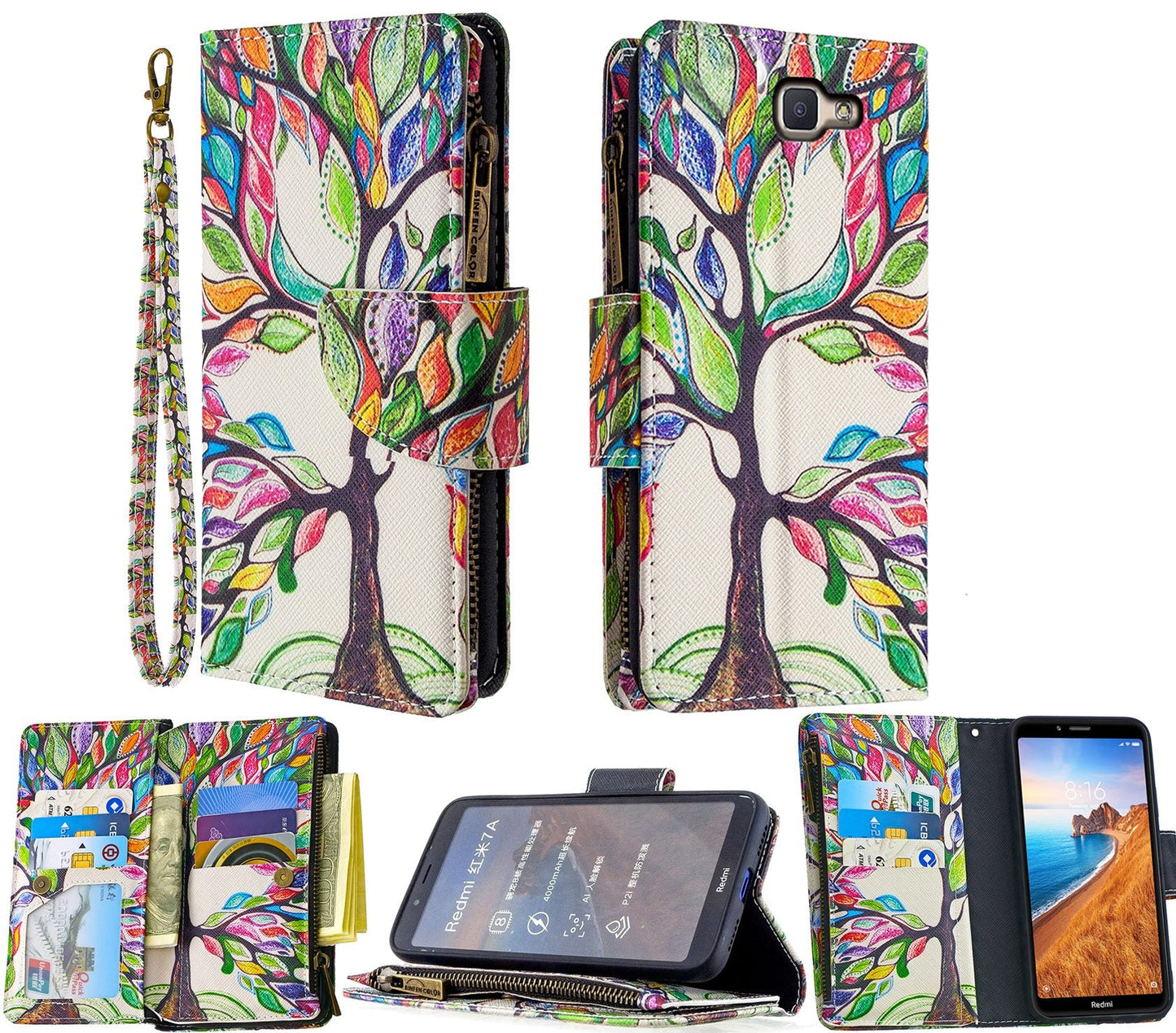 Samsung Galaxy XCover 4 Case Wallet Cover Green