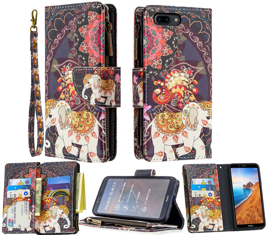 iPhone 7 Plus Case Wallet Cover Elephant