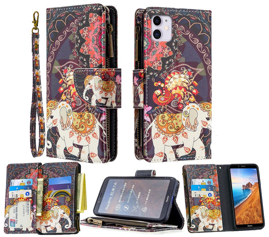 iPhone 12 Pro Case Wallet Cover Elephant