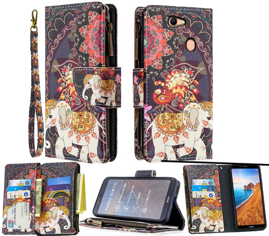 Oppo A73 Case Wallet Cover Elephant