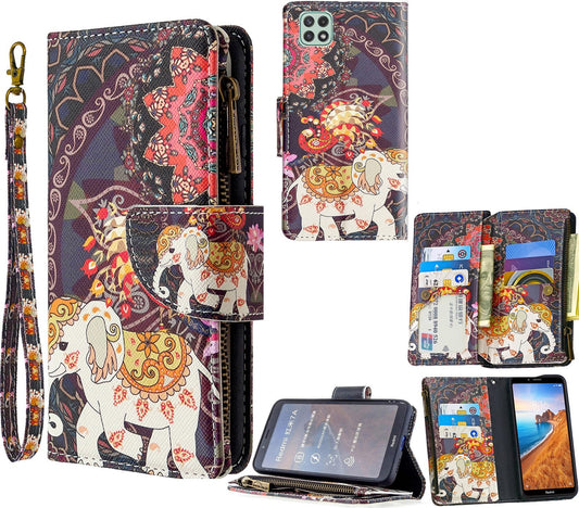 Samsung Galaxy A22 Case 4G Wallet Cover Elephant