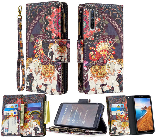 Oppo Find X2 Lite Case Wallet Cover Elephant