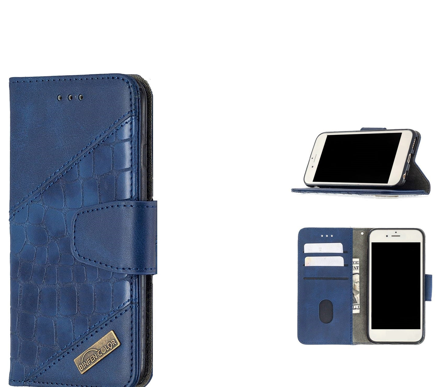 Samsung Galaxy A02S Case Wallet Cover Blue