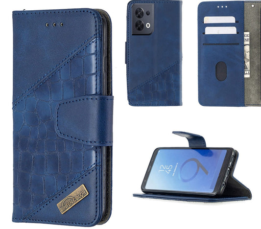 Oppo Reno 8 Case Wallet Cover Blue