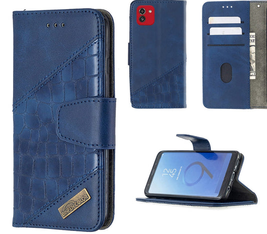 Samsung Galaxy A03 Case Wallet Cover Blue