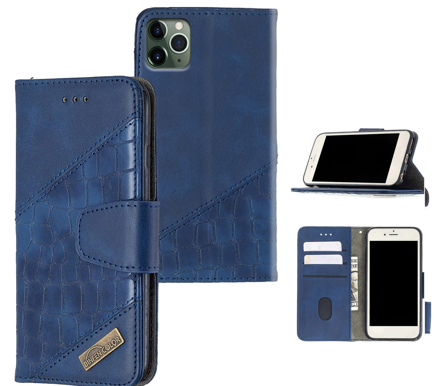 iPhone 11 Pro Max Case Wallet Cover Blue