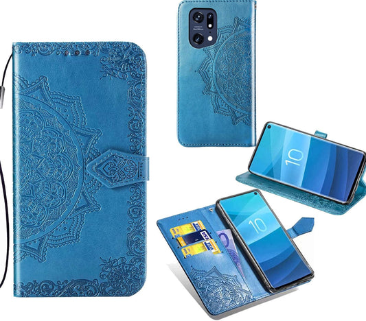 Oppo X5 Case Wallet Cover Blue