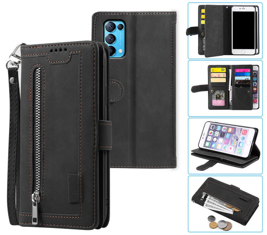 Oppo Find X3 Lite Case Wallet Cover Black
