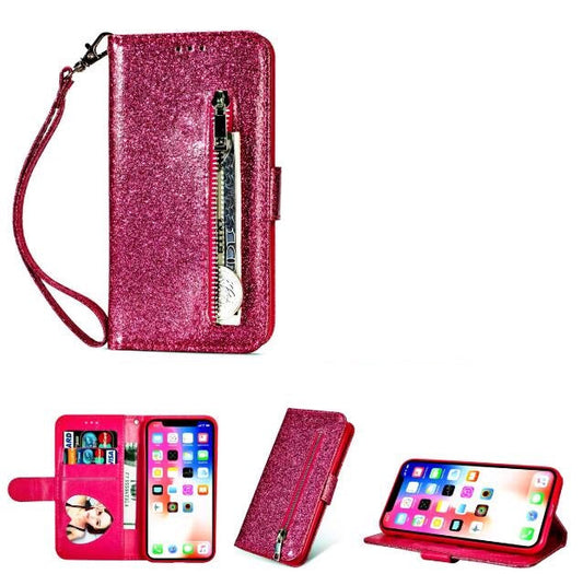 Huawei Y5 Case Wallet Cover Hot Pink