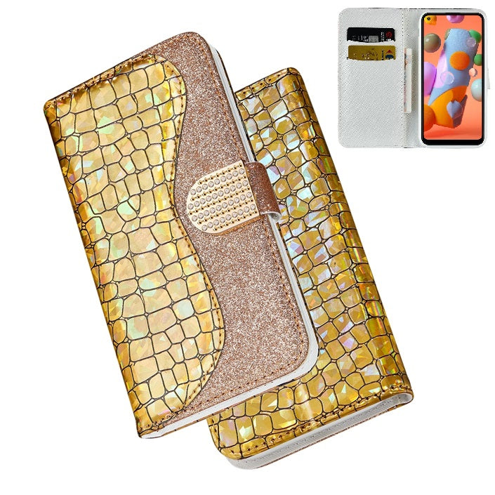Oppo Reno 8 Case Wallet Cover Golden