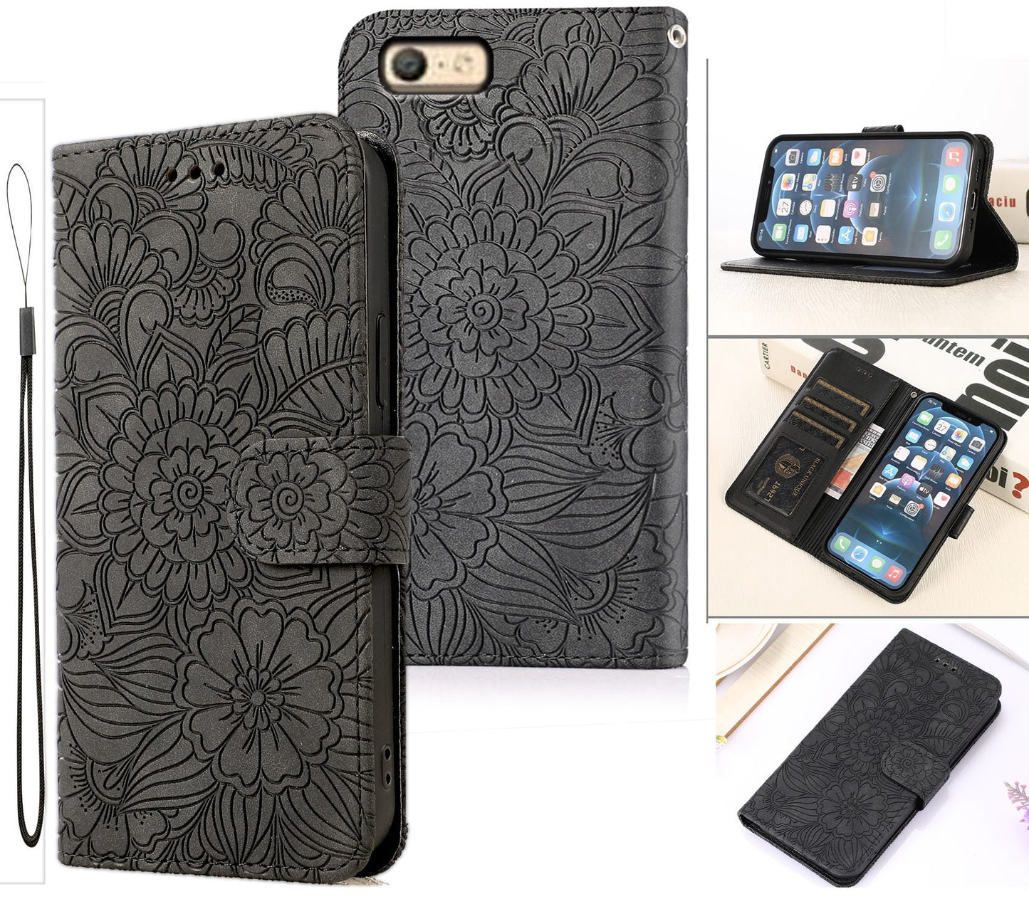 Oppo A57 Case Wallet Cover Gray
