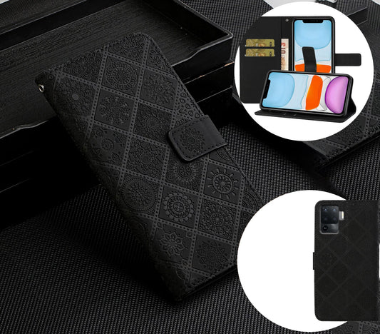 Oppo A94 Case Wallet Cover Gray
