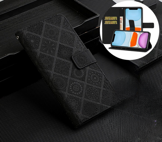 Huawei Y5 Case Wallet Cover Black
