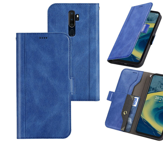 Oppo A9 Case Wallet Cover Blue