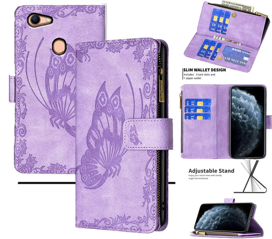 Oppo A73 Case Wallet Cover Purple
