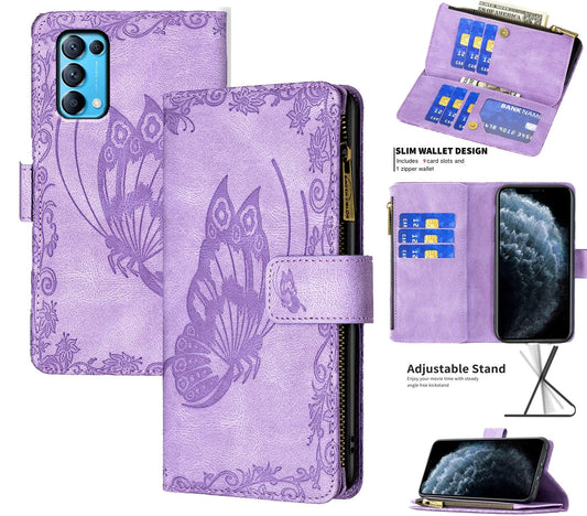 Oppo Find X3 Lite Case Wallet Cover Purple