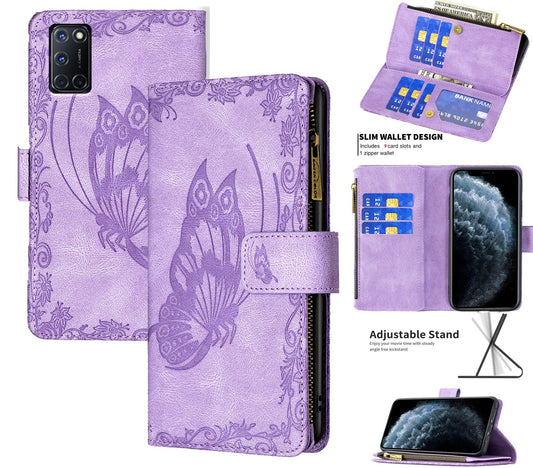 Oppo A72 Case Wallet Cover Purple