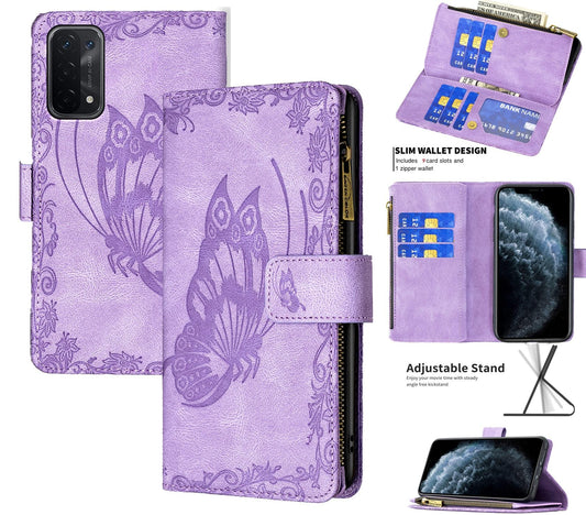 Oppo A54 Case 5G Wallet Cover Purple