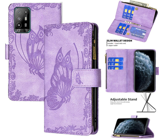 Oppo A74 Case 5G Wallet Cover Purple