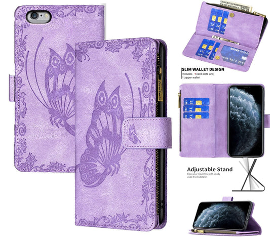 iPhone 6 Plus Case Wallet Cover Purple