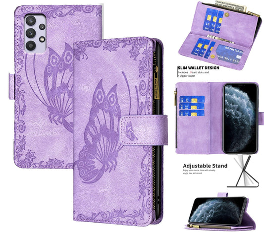 Samsung Galaxy A52 Case Wallet Cover Purple