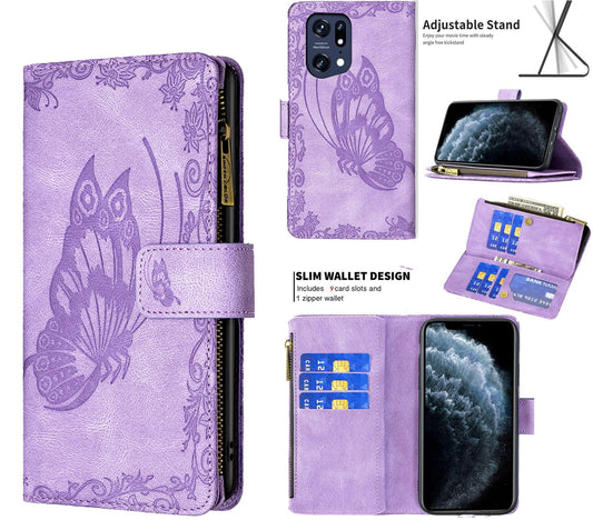 Oppo X5 Case Wallet Cover Purple