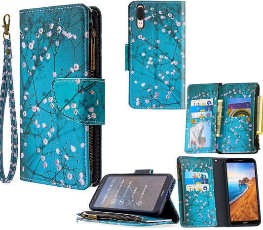 Huawei P20 Case Wallet Cover Blossom Green