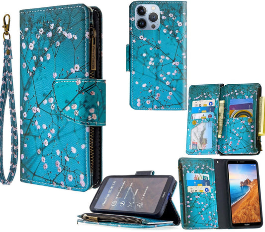 iPhone 12 Pro Max Case Wallet Cover Blossom Green