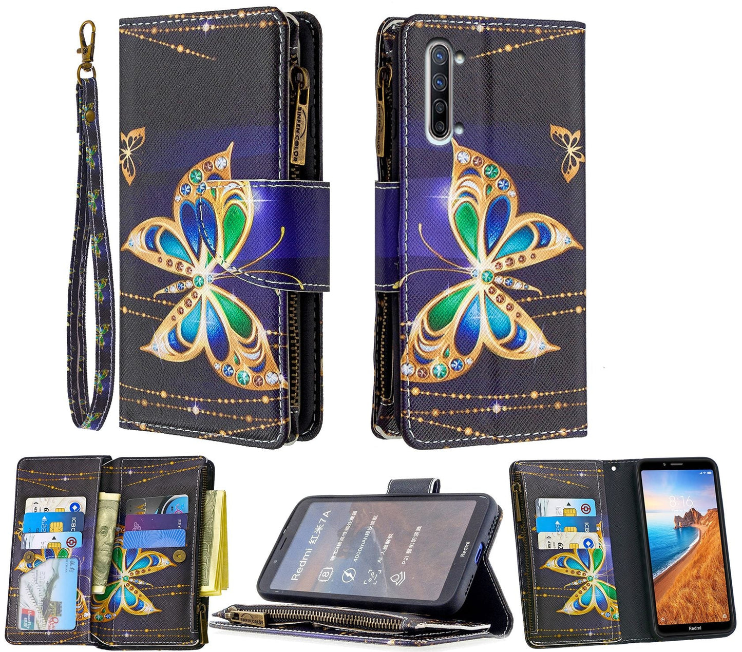 Oppo Find X2 Lite Case Wallet Cover Black
